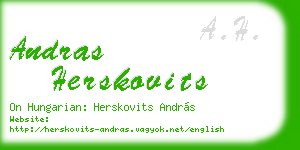 andras herskovits business card